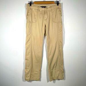 Eddie Bauer Hiking Pants Women’s Size 31 Tan Brown Soft Cropped waist Cotton